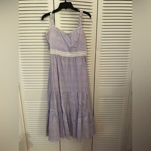 Lilly Pulitzer Purple Gingham Maxi Dress